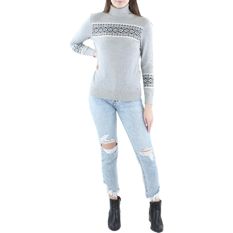 Womens Turtle Neck Ribbed Trim Pullover Sweater Levi's sweaters