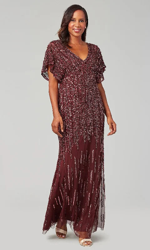 Adrianna Papell AP1E206494 Long Formal Mesh Dress Festival maxi dresses