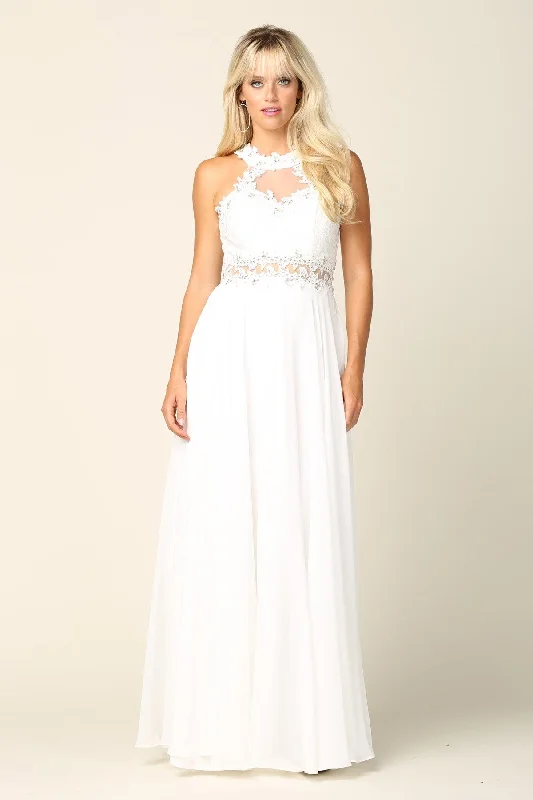Long Formal Halter Chiffon Bridesmaids Dress Holiday maxi dresses