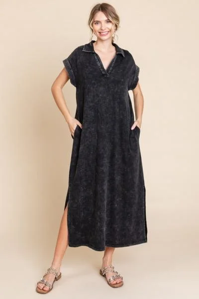 Distressed Wash Cotton Dress Trendy unclassified dresses
