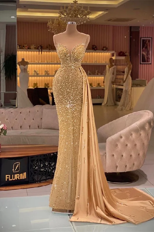 Gorgeous Mermaid Evening Dresses Luxury Heavy Beading Illusion Cutout Formal Dress Festival unclassified dresses Gorgeous Mermaid Evening Dresses Luxury Heavy Beading Illusion Cutout Formal Dress Festival unclassified dresses