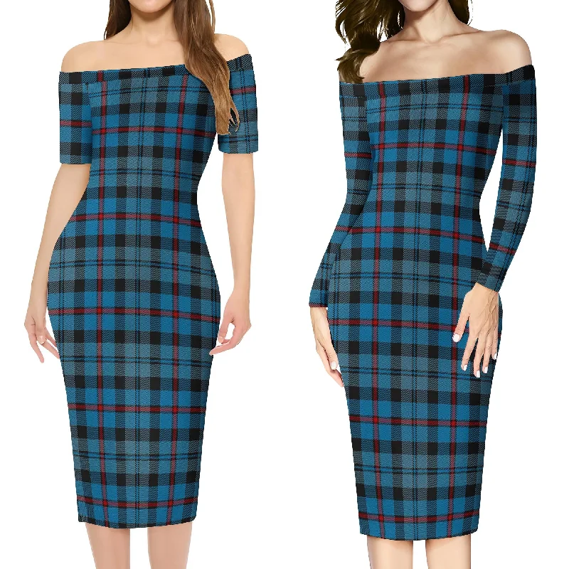 MacCorquodale (McCorquodale) Tartan Off Shoulder Lady Dress Luxury unclassified dresses