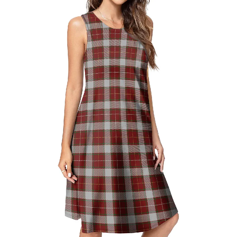 MacFie Dress Tartan Womens Casual Dresses Backless unclassified dresses