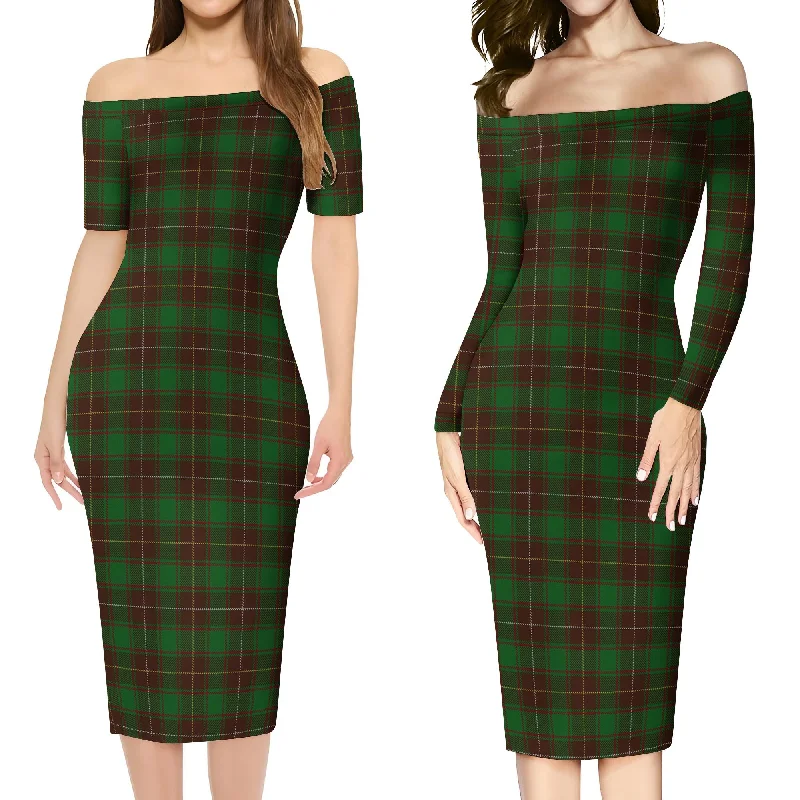 MacFie Hunting Tartan Off Shoulder Lady Dress Sequin unclassified dresses