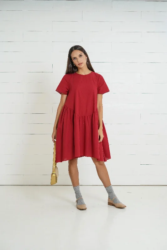 Olivia Nursing Dress     (Barn Red) Pastel unclassified dresses