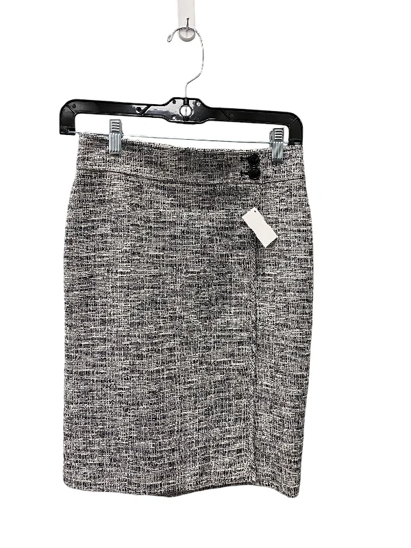SKIRT MINI & SHORT ANN TAYLOR in GREY, Size: 2 Ruffled Mini Skirt