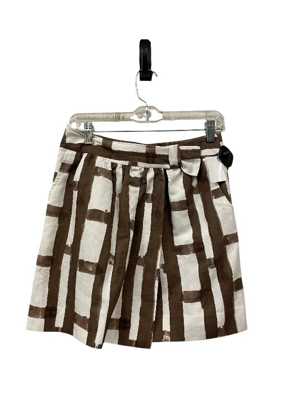Skirt Mini & Short By Banana Republic In Brown & Cream, Size: 2 Floral Print Skirt