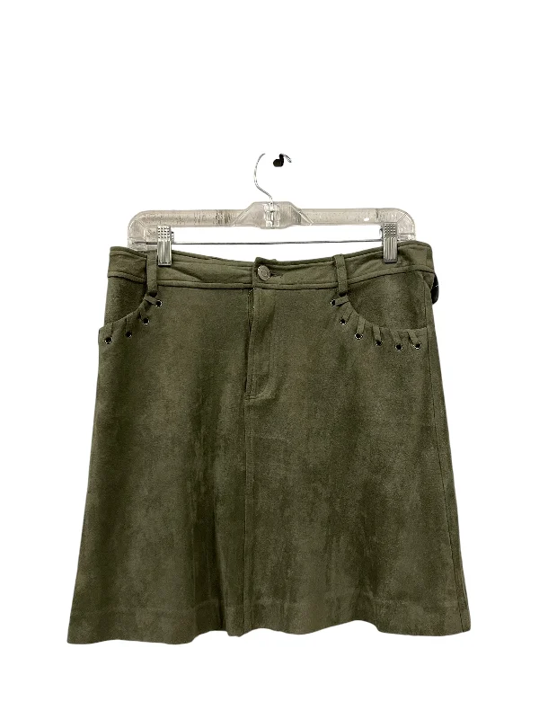 Skirt Mini & Short By Blush In Green, Size: L Vintage Pleated Skirt