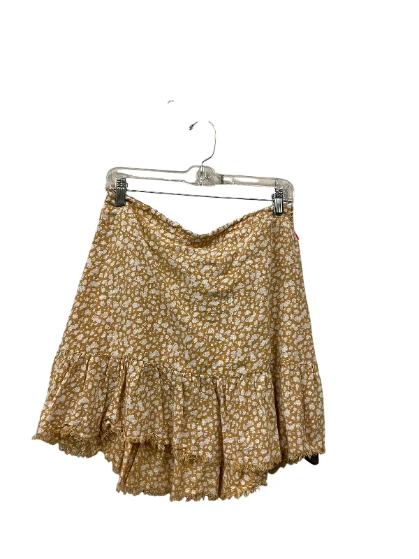 Skirt Mini & Short By Cotton On In Yellow, Size: 12 Printed Mini Skirt
