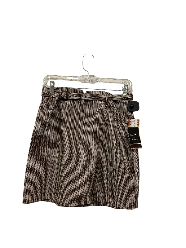 Skirt Mini & Short By Forever 21 In Tan, Size: 12 Raw Hem Mini Skirt