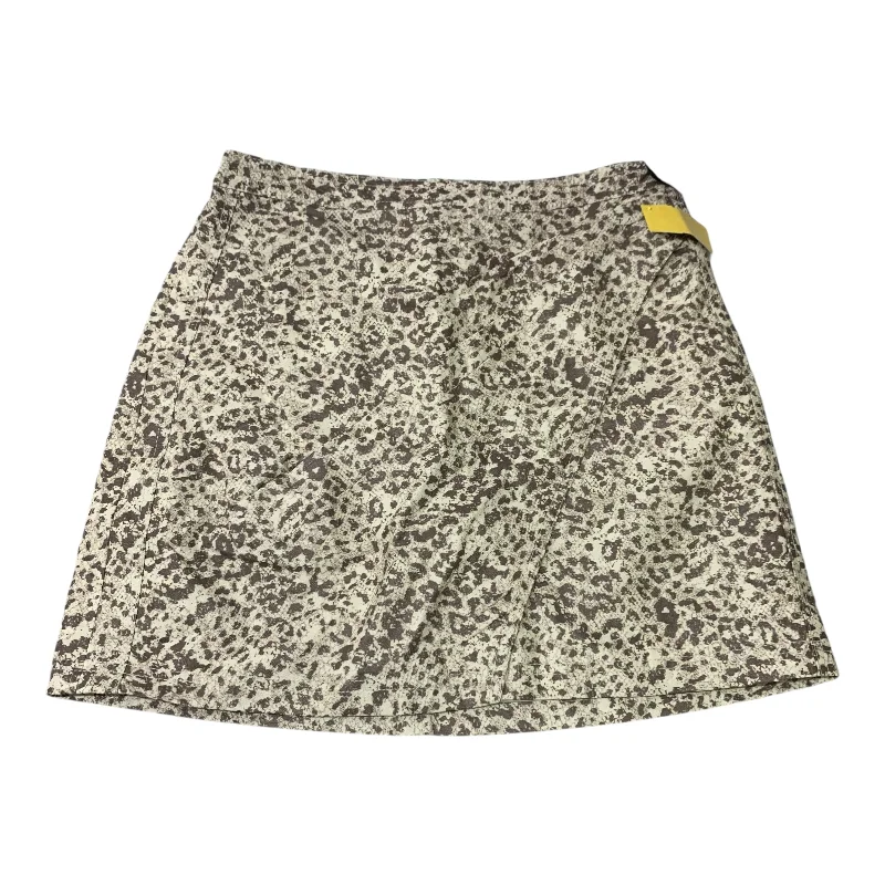 Skirt Mini & Short By Free People In Animal Print, Size: 4 Printed Denim Skirt
