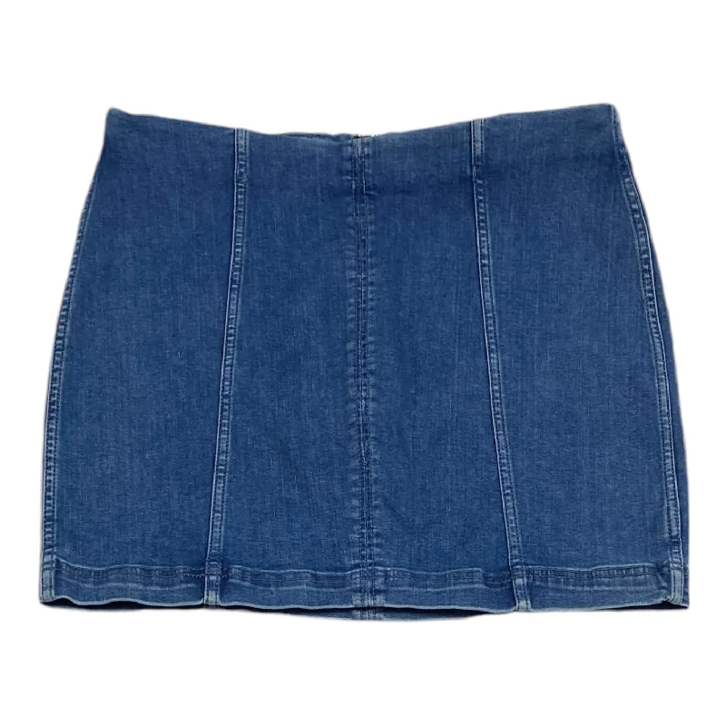 Skirt Mini & Short By Free People In Blue Denim, Size: 12 Bold Mini Skirt