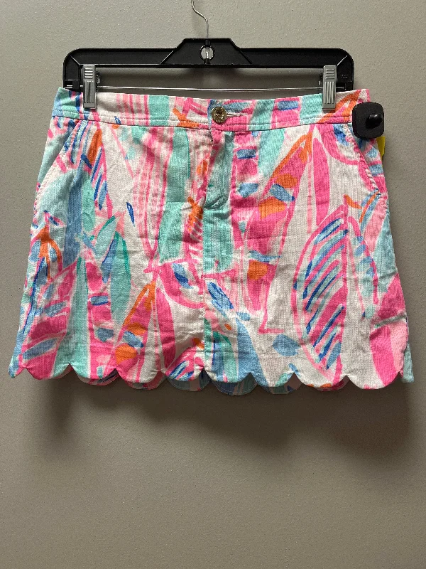 SKIRT MINI & SHORT LILLY PULITZER in NAUTICAL PRINT, Size: 4 High-waist Denim Skirt