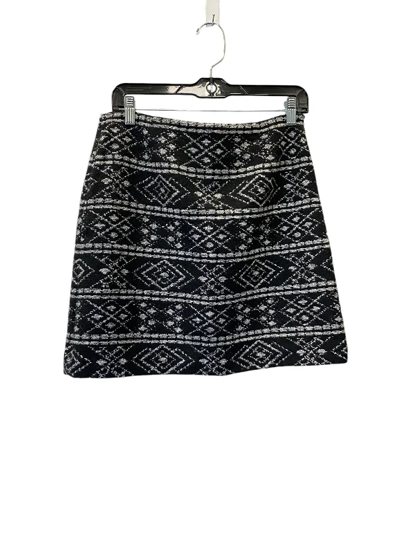 Skirt Mini & Short By Loft In Black & White, Size: 6 Mini Skirt with Pockets