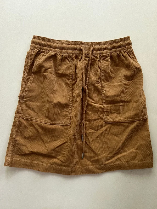 Skirt Mini & Short By Loft In Brown, Size: Petite   Xs High-Waisted Skater Skirt