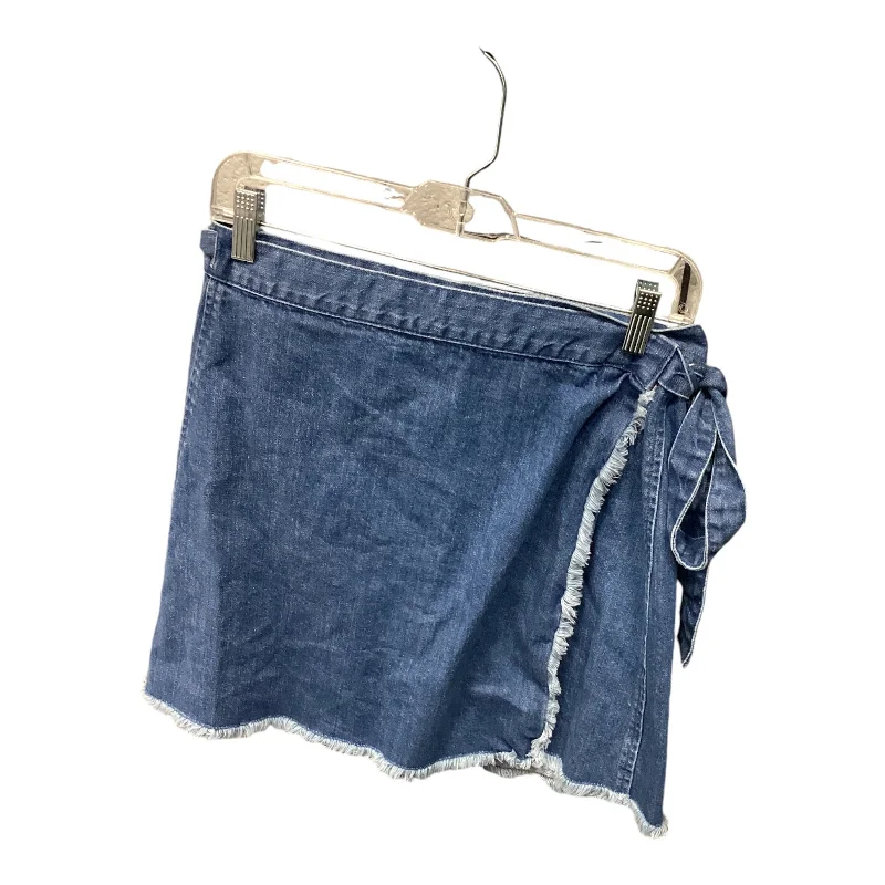 Skirt Mini & Short By Madewell In Blue Denim, Size: S Stylish Pleated Skirt