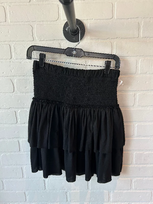 Skirt Mini & Short By Saturday/sunday In Black, Size: 4 Pleated Denim Skirt