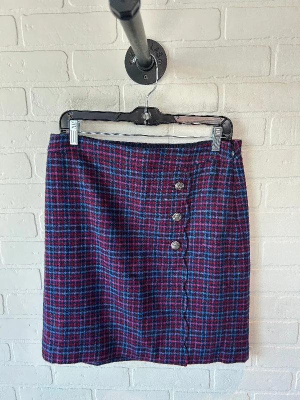 Skirt Mini & Short By Talbots In Blue & Pink, Size: 10 Colorful Mini Skirt