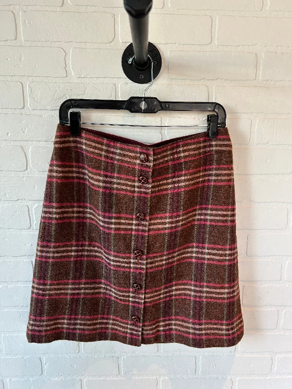 SKIRT MINI & SHORT TALBOTS in PINK & TAN, Size: 10PETITE Slim Fit Mini Skirt