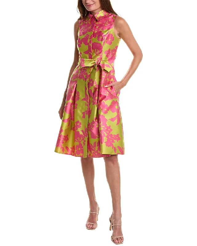 Teri Jon by Rickie Freeman Gazar Shirtdress Mini Shirt Dress